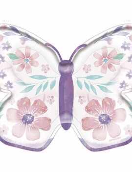 Flutter 7" Butterfly Shaped Plates -8ct