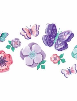 Flutter Floral Paper Wall Decoration