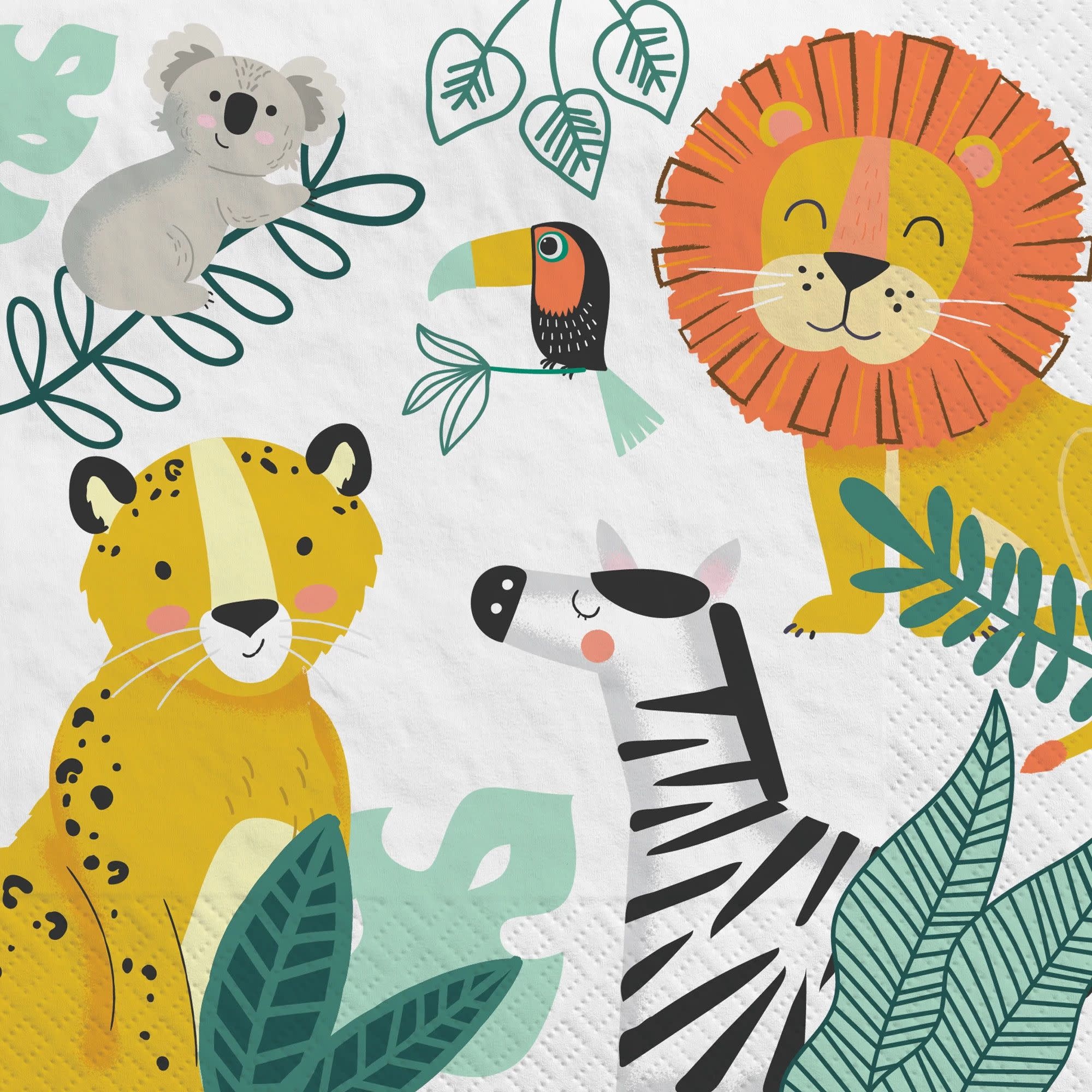 Get Wild Birthday Luncheon Napkins -16ct