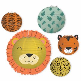 Get Wild Birthday Paper Lanterns -5ct