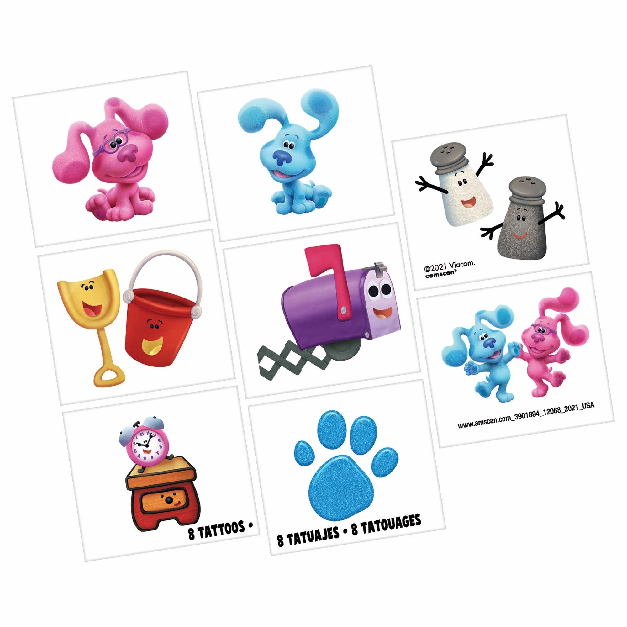 Blues Clues Tattoos -8ct