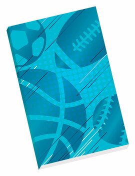 Sports Gluebound Notebook -8" x 5"