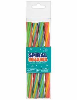 Spiral Erasers -4ct