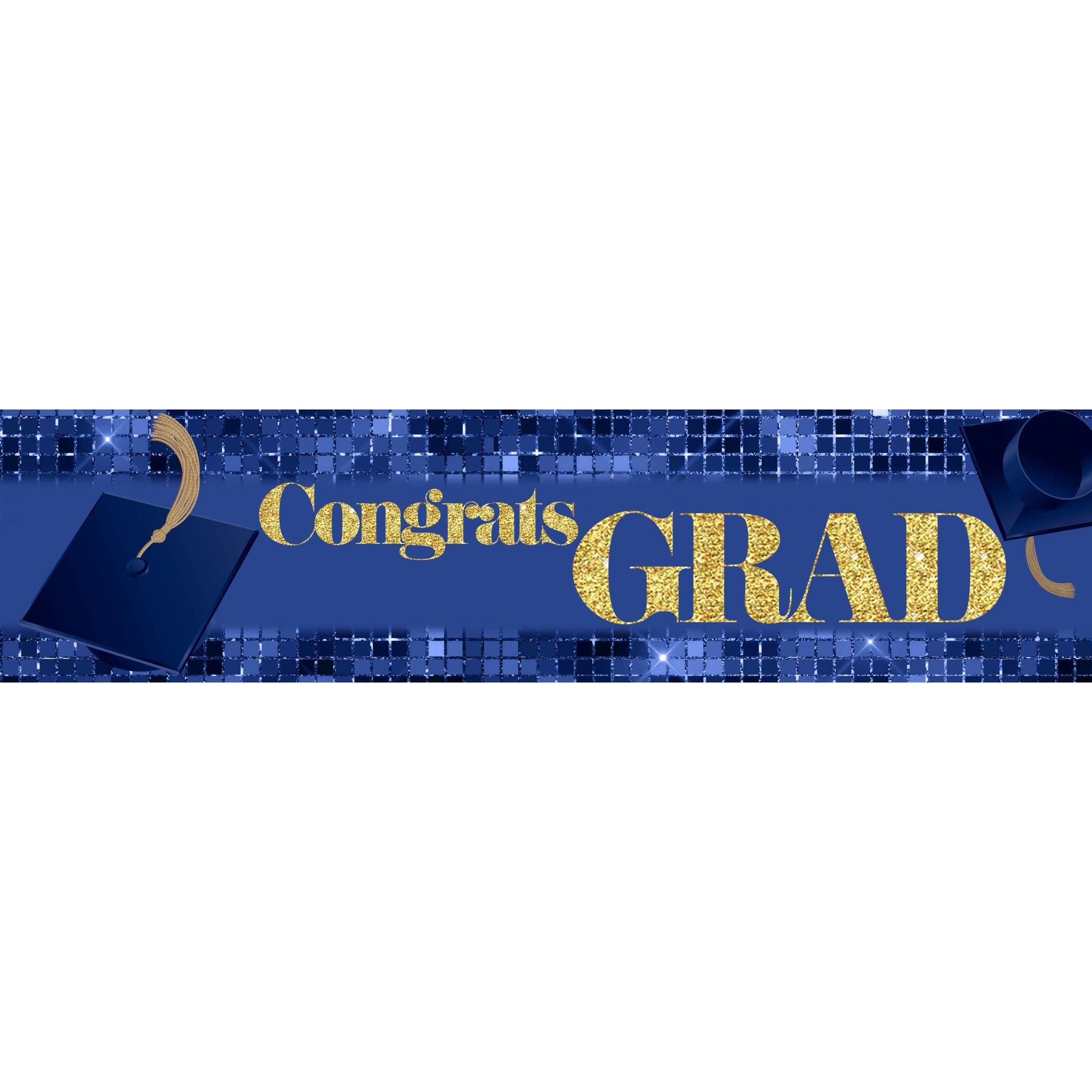 Congrats Grad Banner - Blue