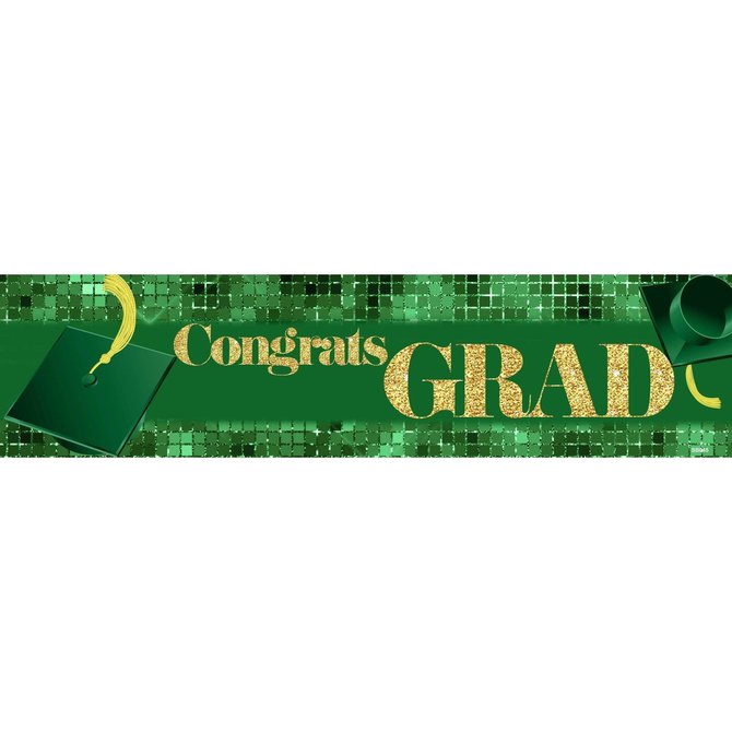 Congrats Grad Banner - Green