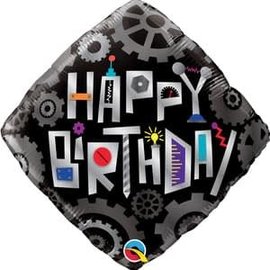 Birthday Robot Cogwheels - 18" Diamond