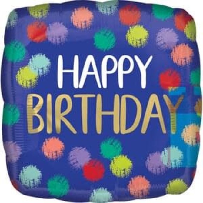 Brushed Happy Birthday Balloon - 18"