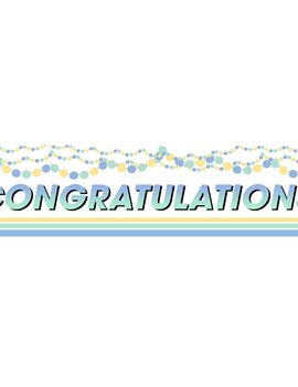 Congratulations Banner 4 x 1