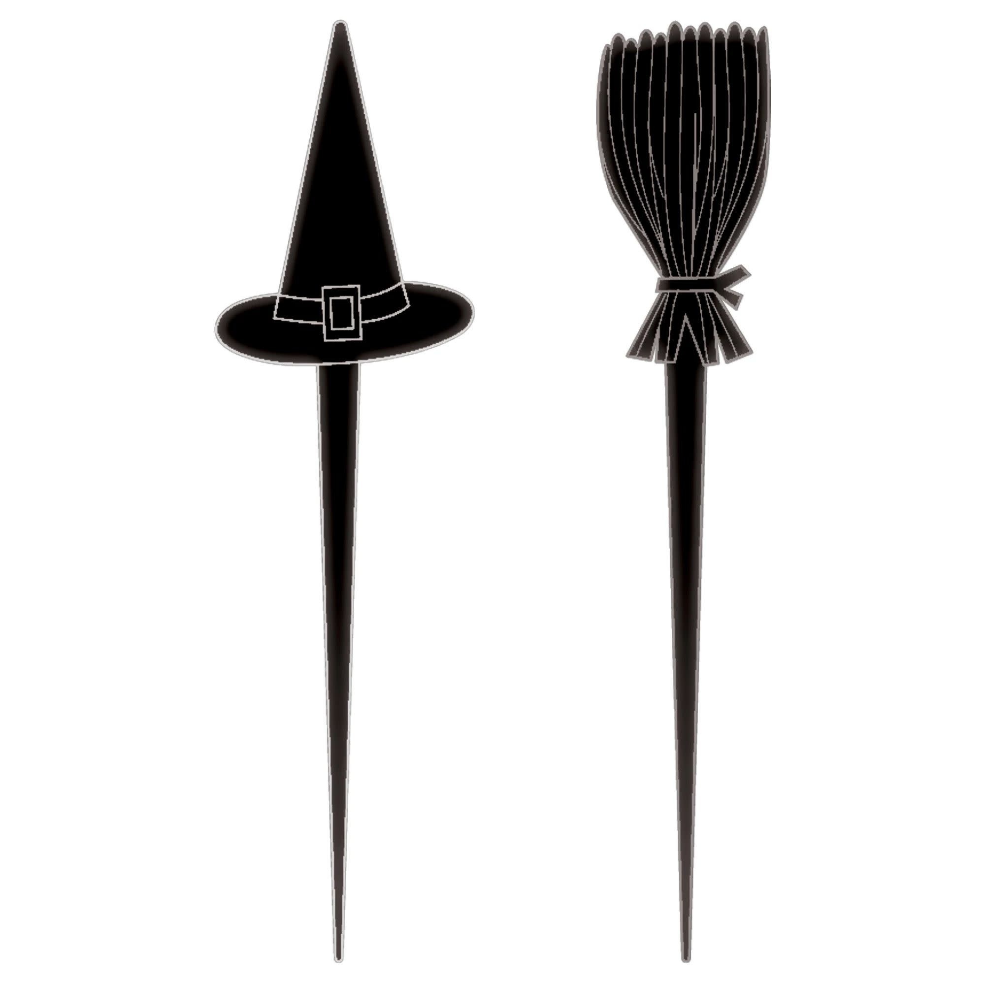 Classic Black & White Plastic Picks - 10ct