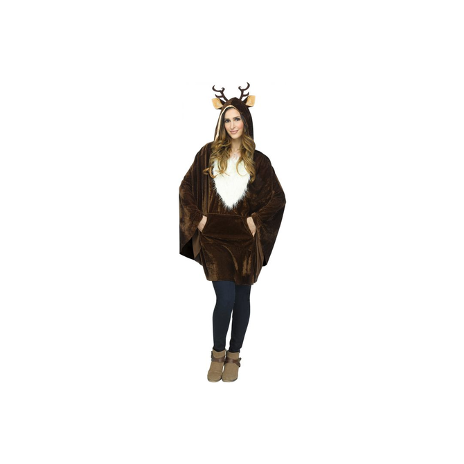 Hollyday Reindeer Plush Poncho