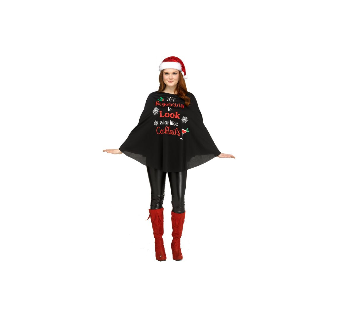 Black Cocktails Poncho