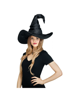 Curved Black Witch Hat