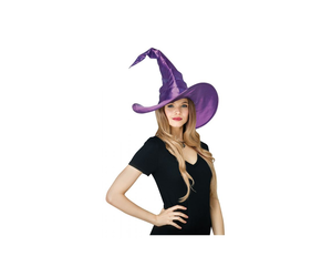 Curved Purple Witch Hat - POP! Party Supply