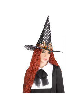 Vintage Witch Hat - White Dots