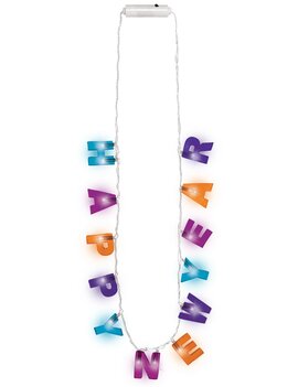 Happy New Year Light Up Necklace - Colorful