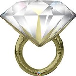 Diamond Wedding Ring Foil Balloon, 37"
