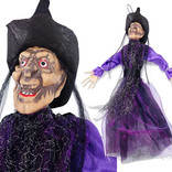 5-Led Organza Hanging Witch -24"