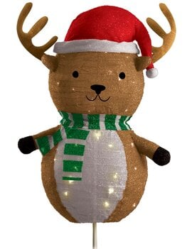 Small Stand Up Reindeer Lantern - 31"