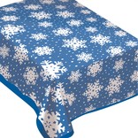 Clear Plastic Table Cover - Snowflake