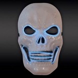White w/ White Light UP Scary Skull Mask