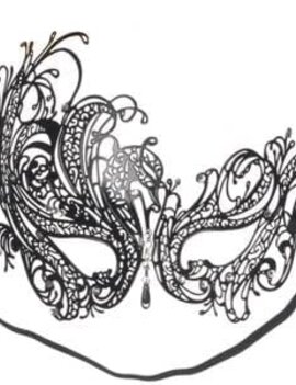 Black Metallic Mask w/ Swirl