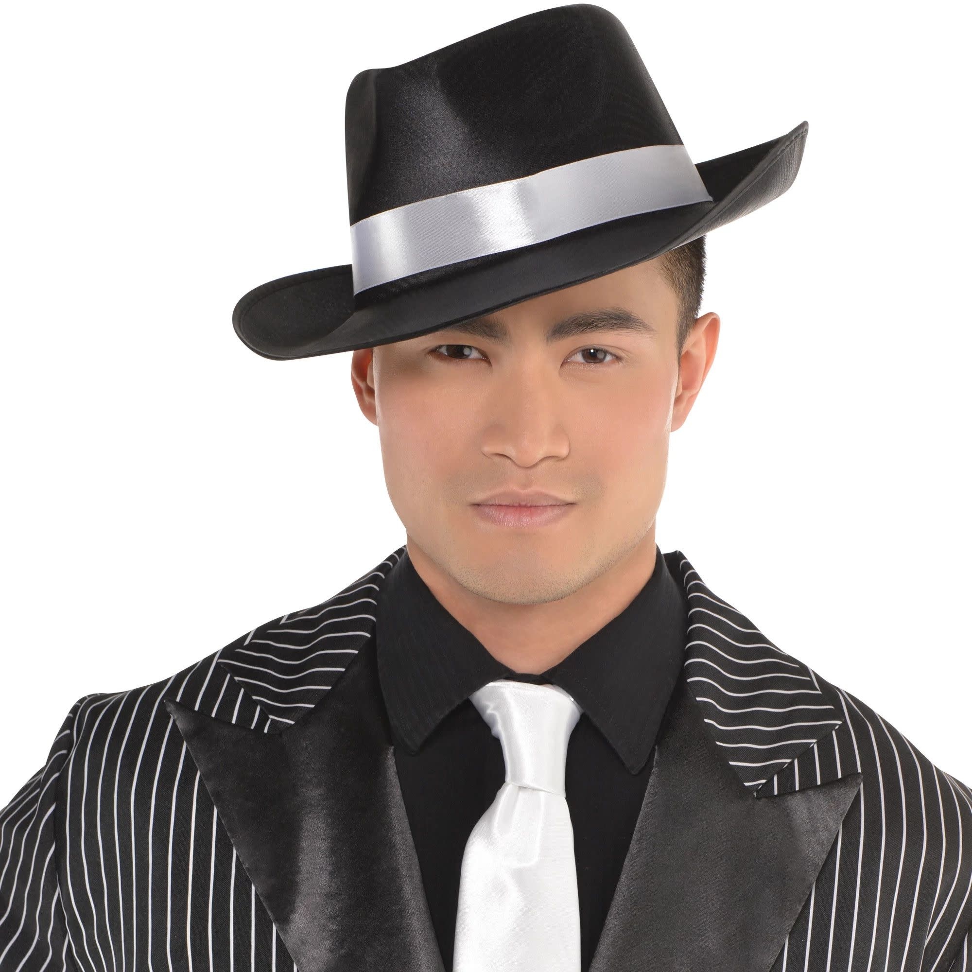 Satin Gangster Hat -Black