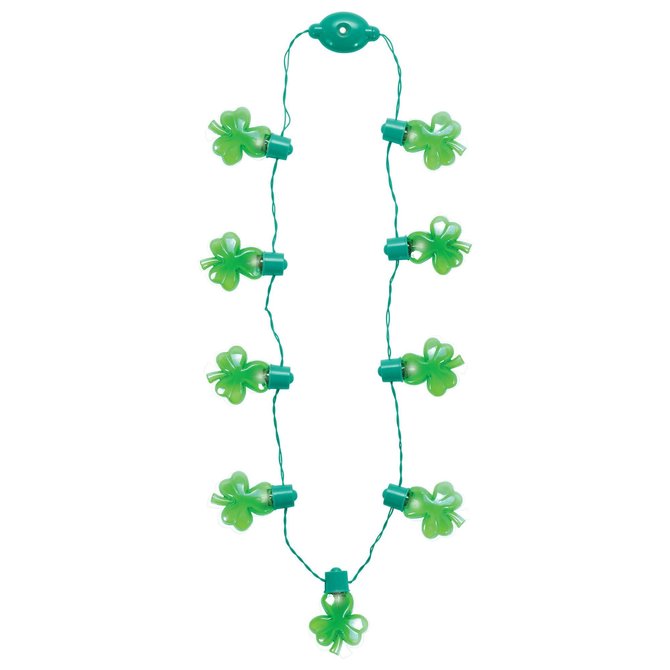 St. Patrick's Day Jumbo Shamrock Light-Up Necklace