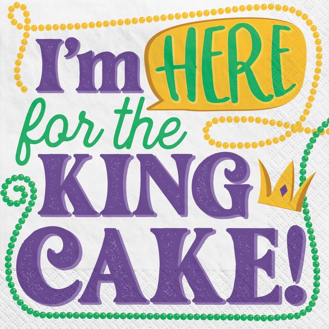 King Cake Beverage Napkins -40ct