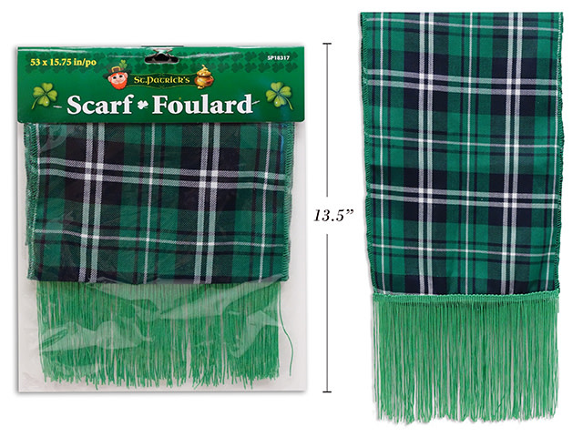 St. Pats Green Plaid Scarf