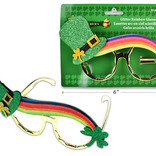 St.Pats Glitter Leprechaun Hat Rainbow Glasses