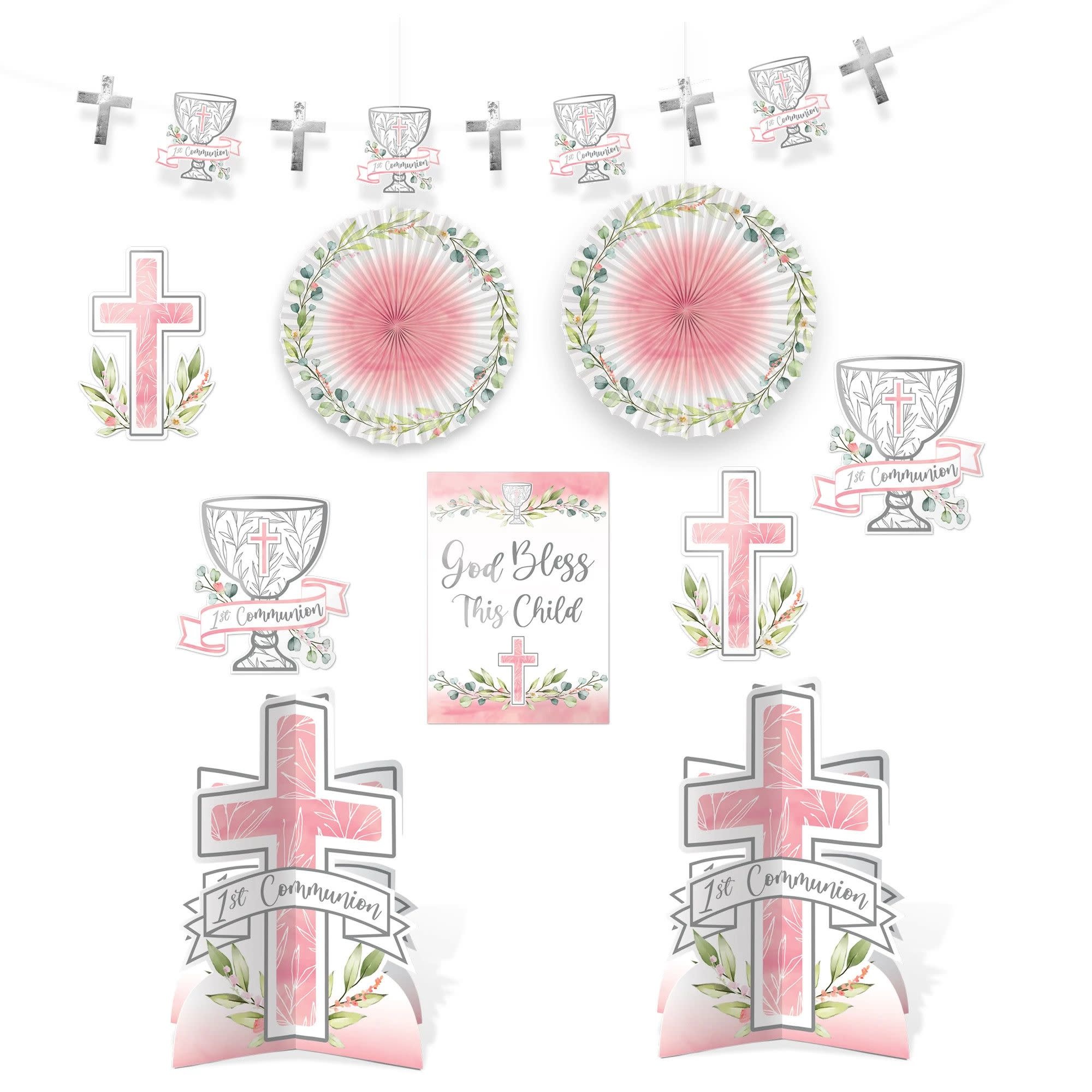 Communion Room Decorating Kit - Pink