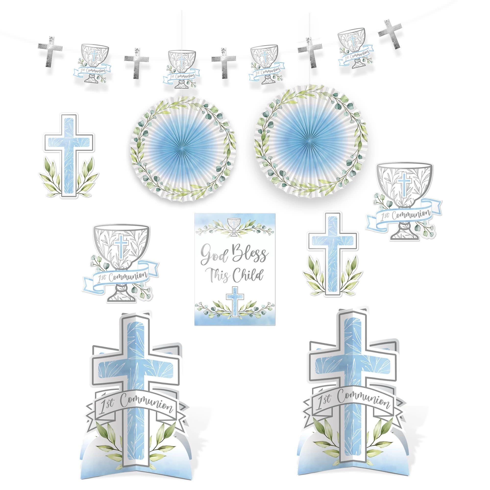Communion Room Decorating Kit - Blue