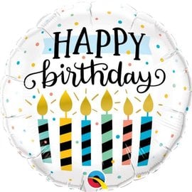 18" Birthday Candle Dots Balloon