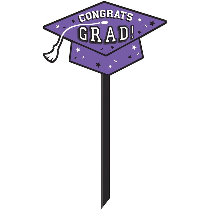 Lawn Sign Grad - Purple