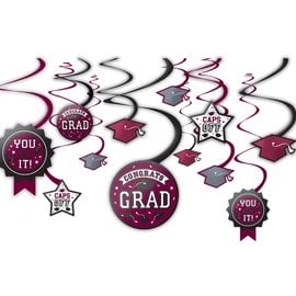 Grad Value Pack Swirl Decorations - Berry