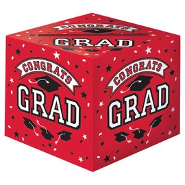 Red Graduation Card Holder Box - Congrats Grad