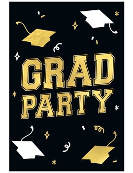 Grad Party Invitations -8ct