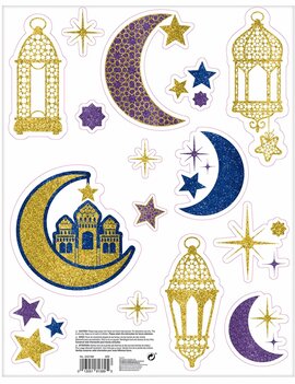 Eid Celebration Glitter Window Decoration