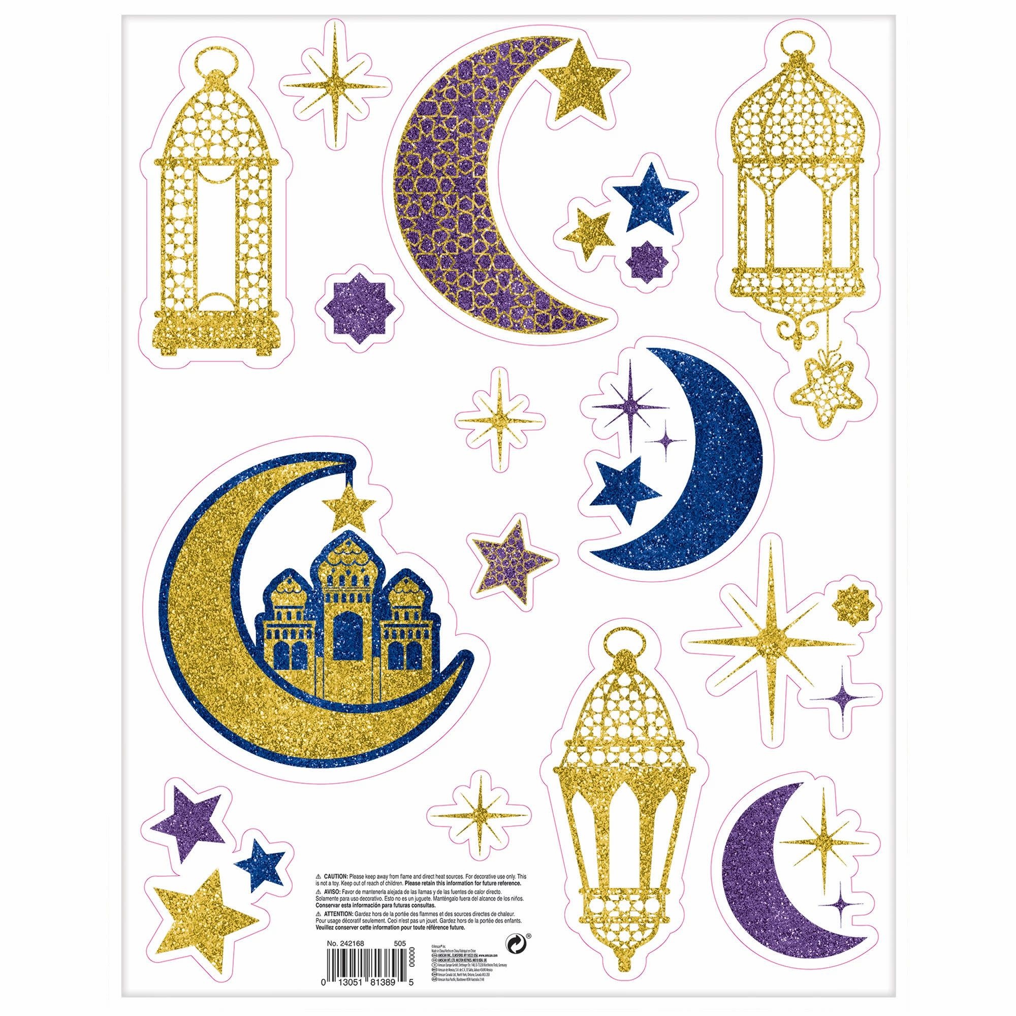 Eid Celebration Glitter Window Decoration