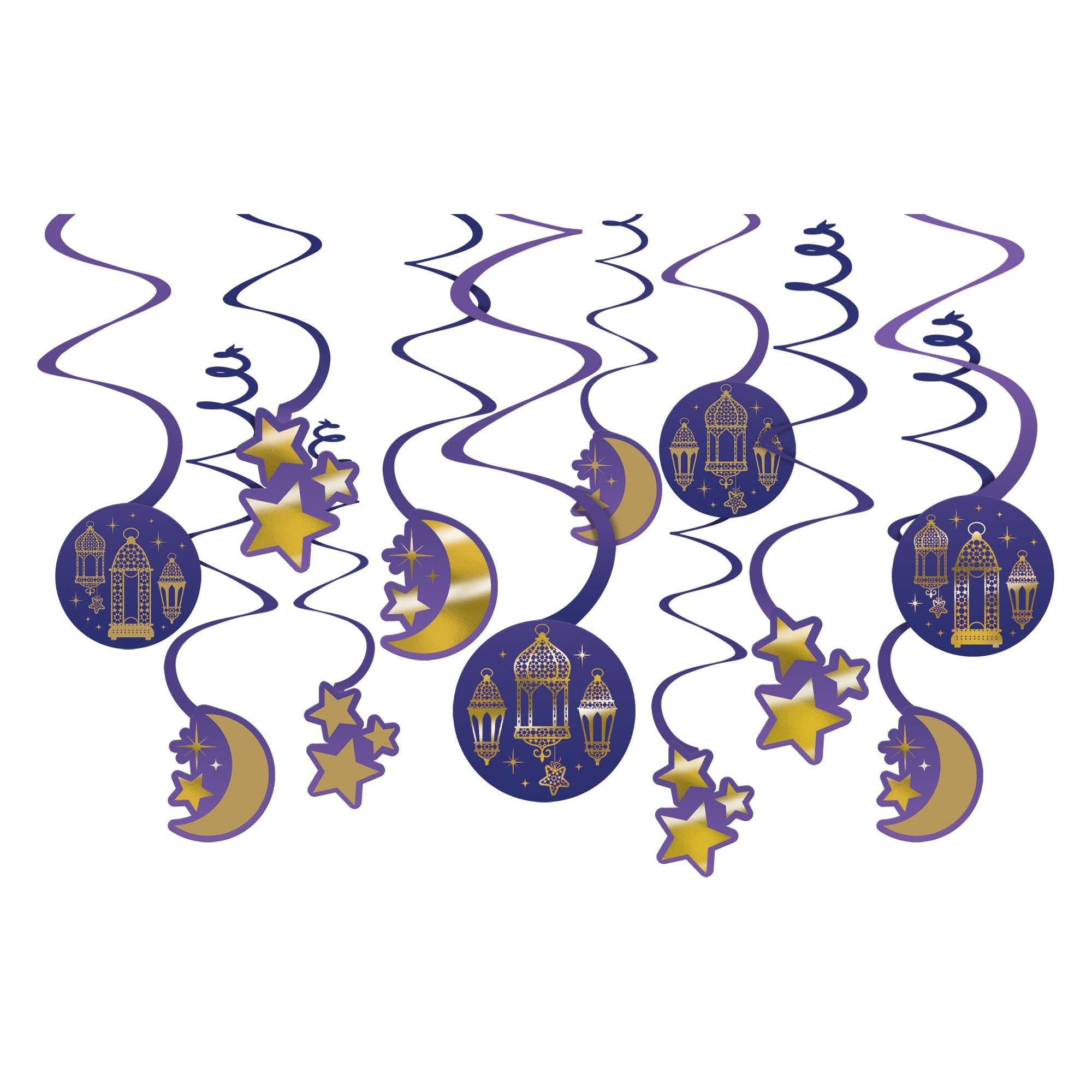 Eid Value Pack Foil Swirl Decorations