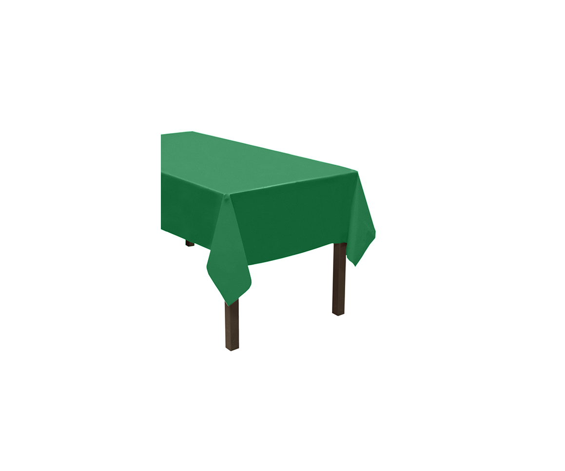 Festive Green Rectangular Plastic Table Cover, 54" x 108"