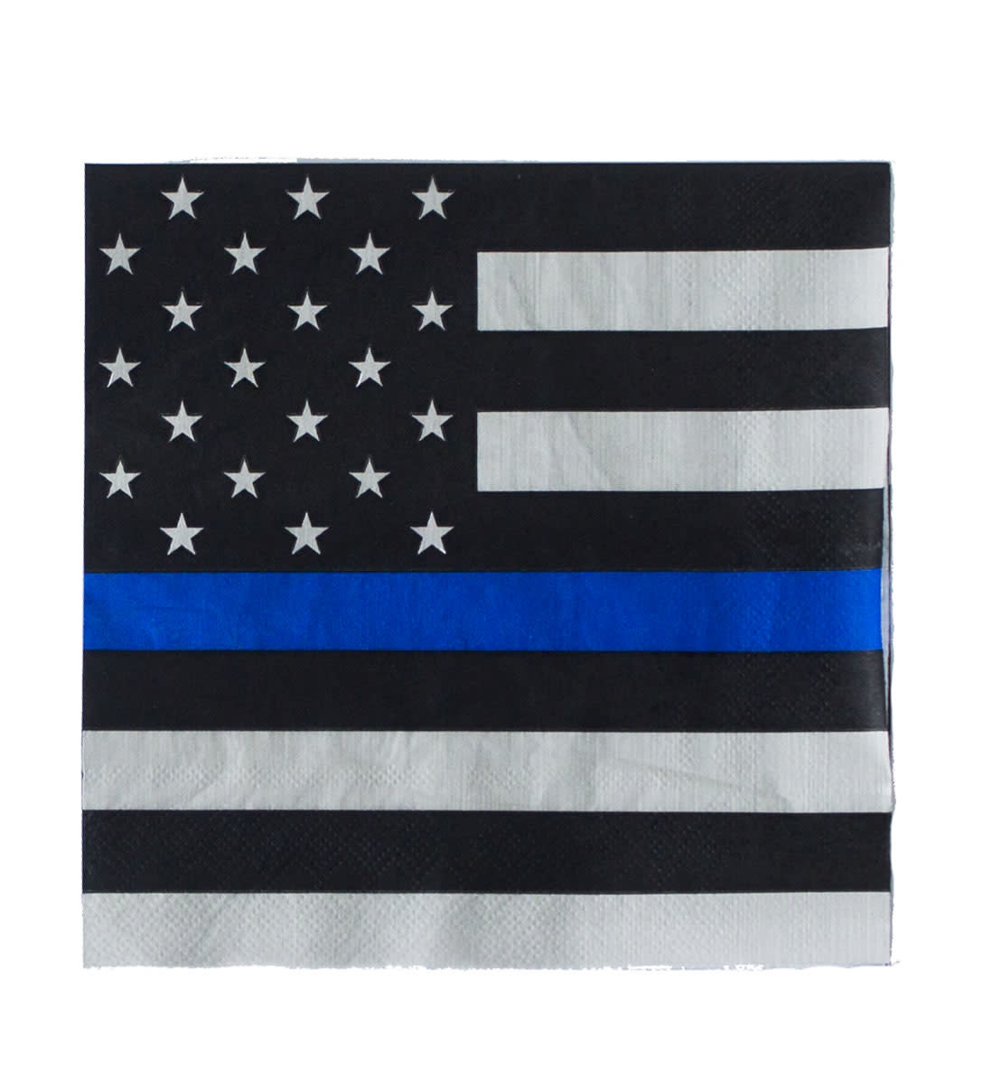 Police Thin Blue Line Lunch Napkins - 16ct