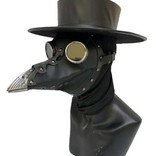 Black Plague Doctor Mask with Goggles