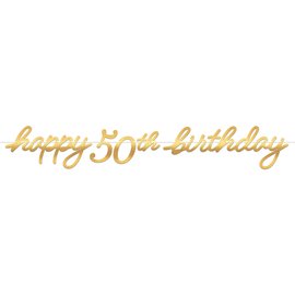 Golden Age Birthday 50th Letter Banner