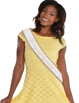 Golden Age Birthday 40th Fabric Sash