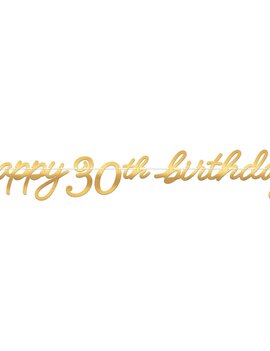Golden Age Birthday 30th Letter Banner