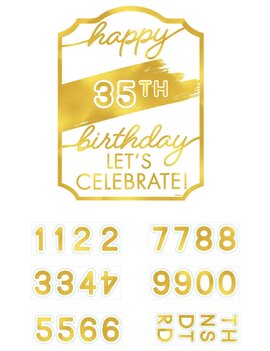 Golden Age Birthday Cardboard Sign