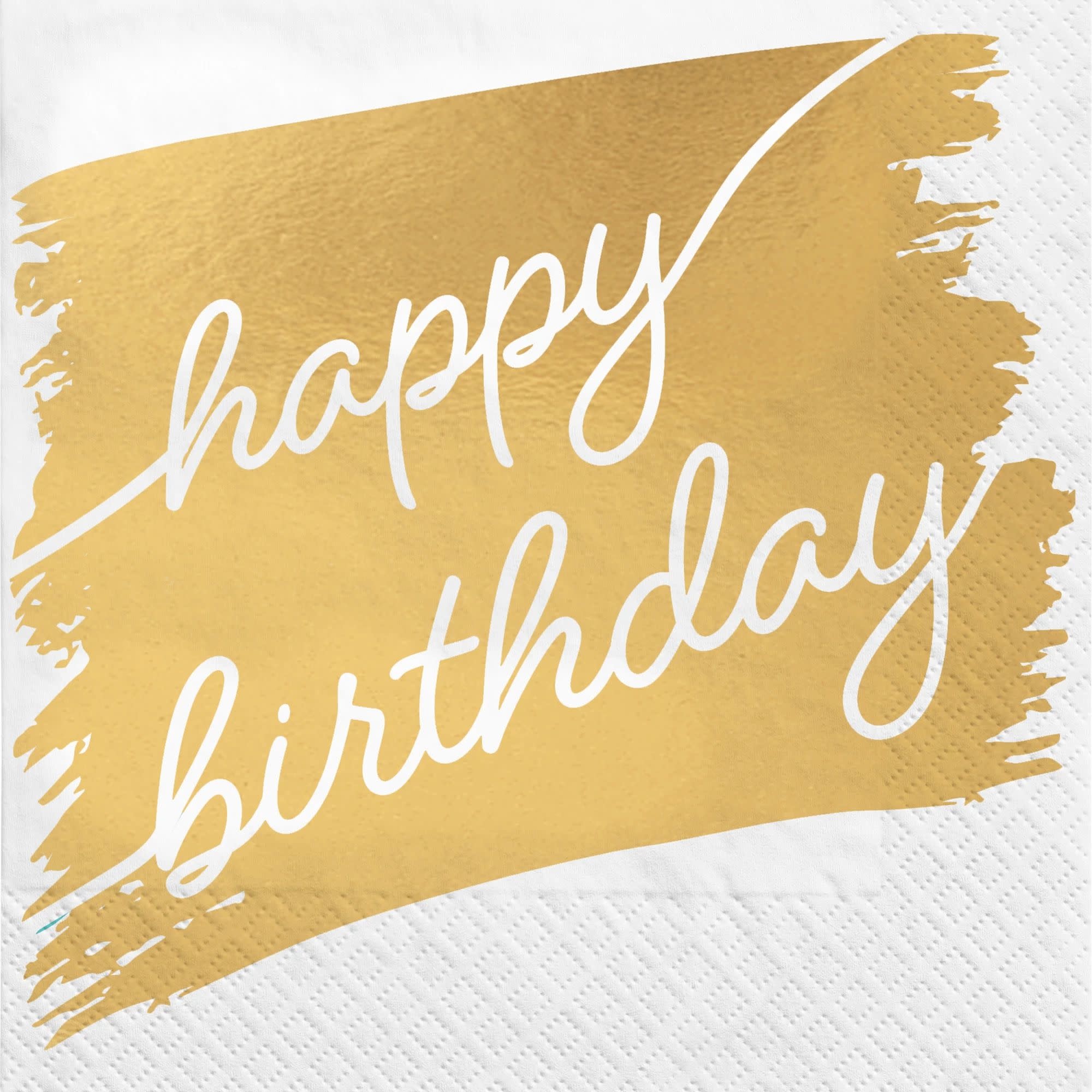 Golden Age Birthday Luncheon Napkins -16ct