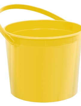 Yellow Sunshine Plastic Bucket w/Handle
