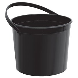 Black Plastic Bucket w/ Handle